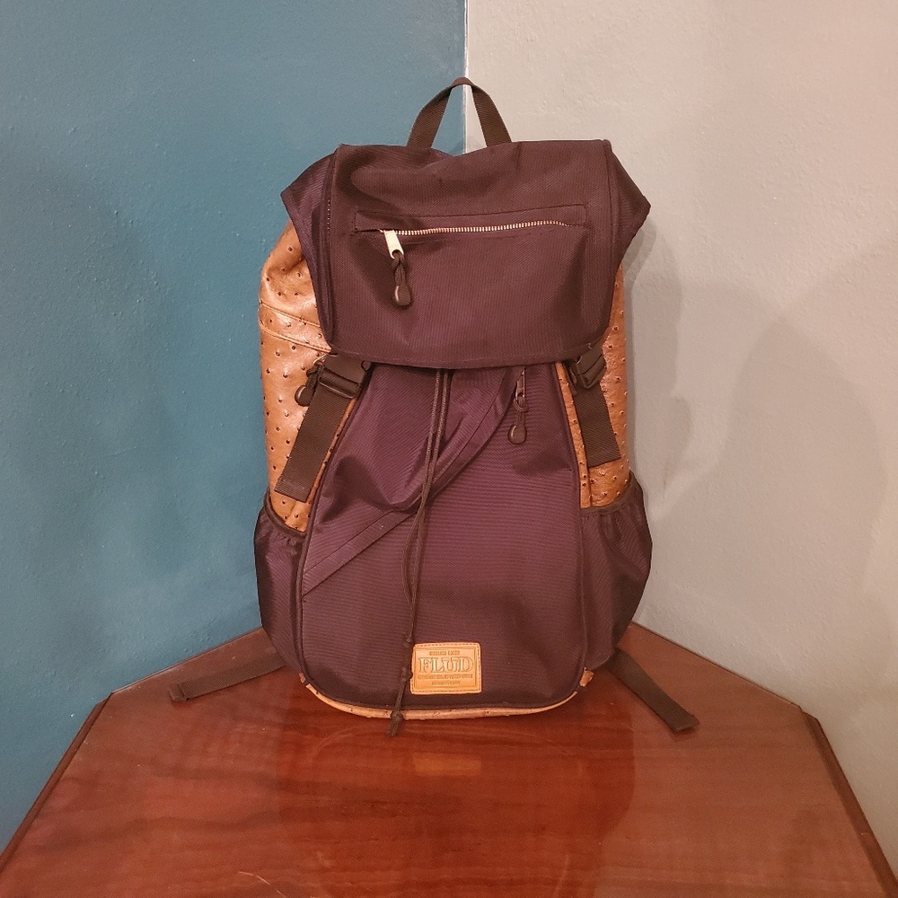 FLUD Watches Ostrich Leather Back Pack